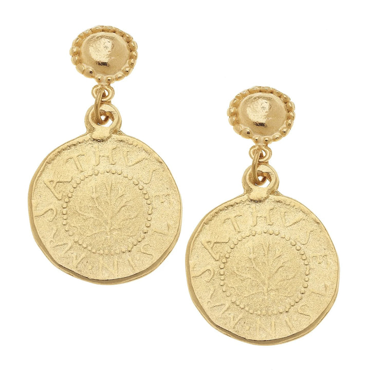 Susan Shaw Greek Coin Earring