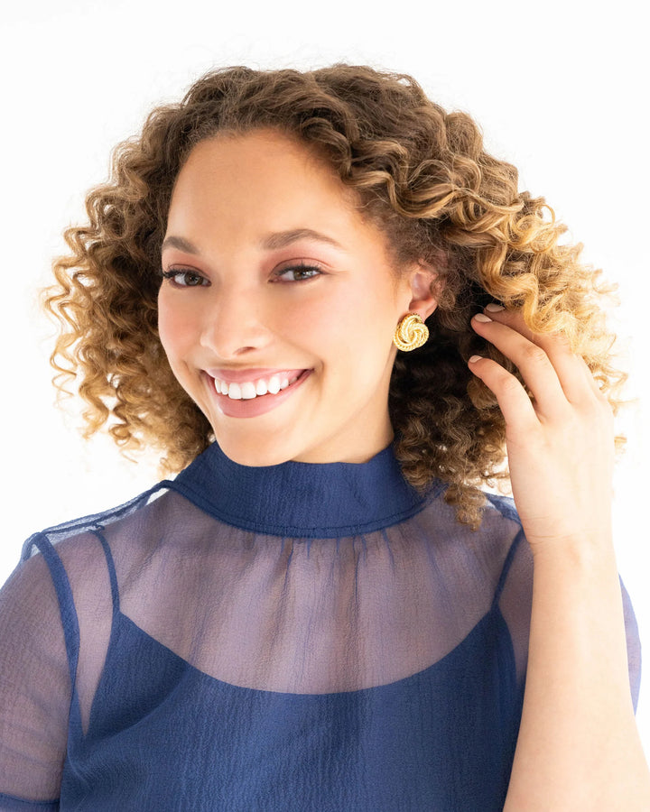 Susan Shaw Diana Knot Stud Earrings