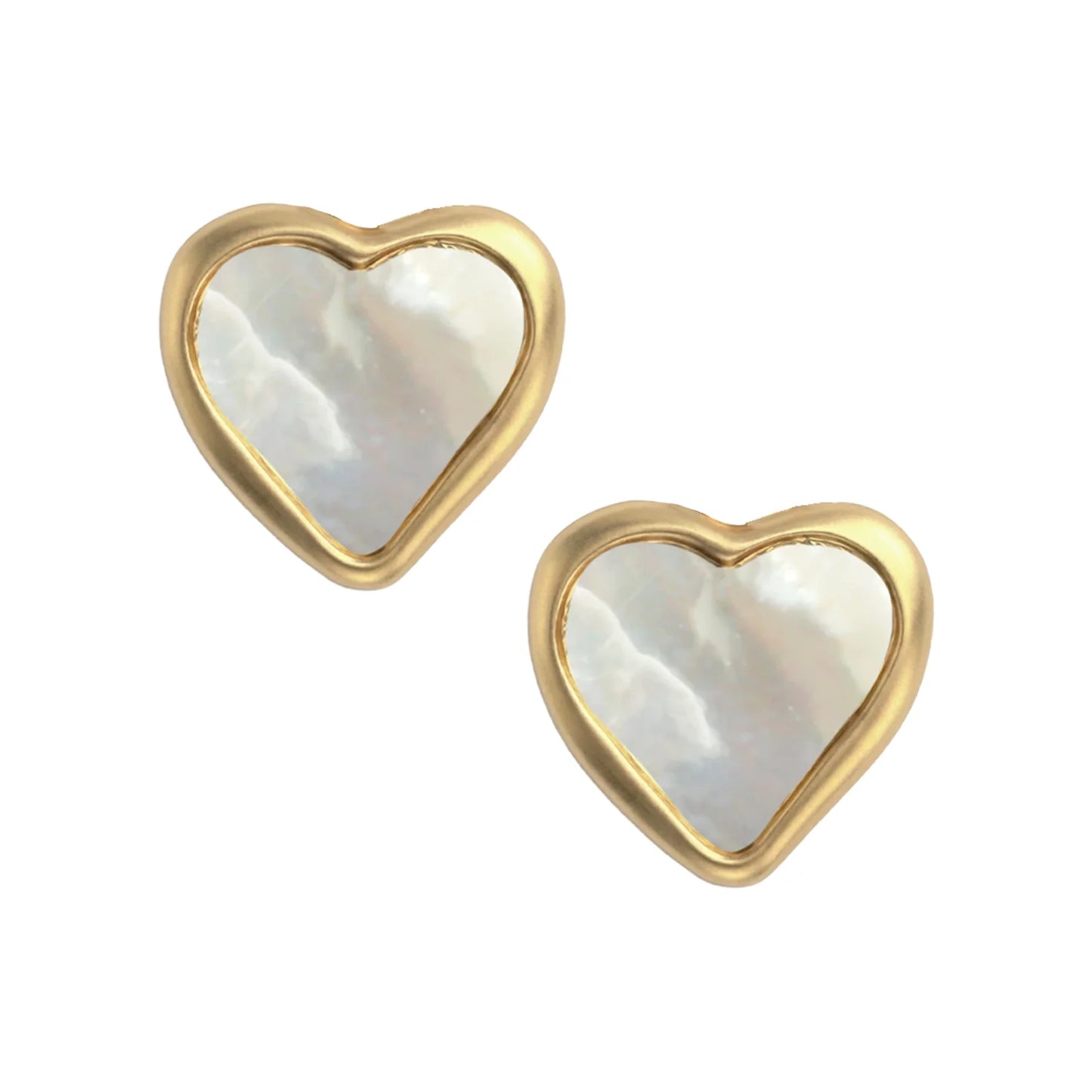 Susan Shaw Pearl Heart Studs
