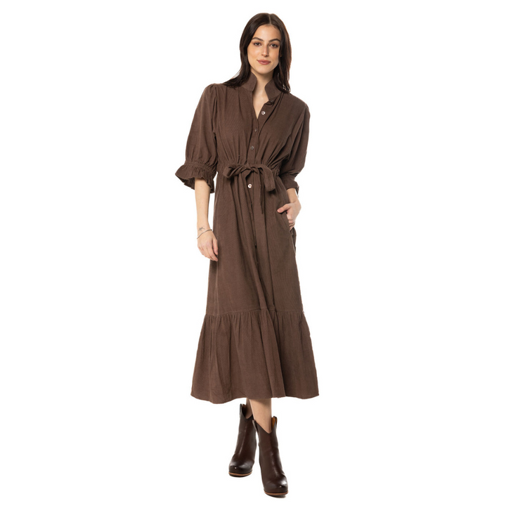 Holly Shae Catherine Dress Chocolate Cord