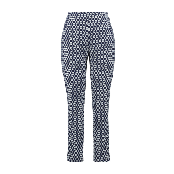 Joseph Ribkoff Jacquard Geometric Print Slim Fit Pants