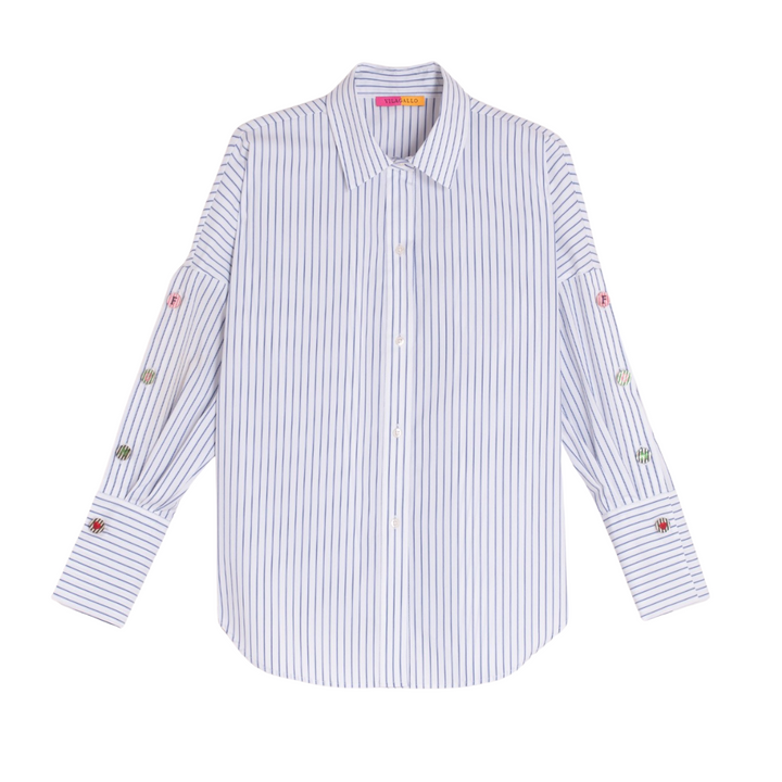 Vilagallo Blue Stripe FUN Blouse