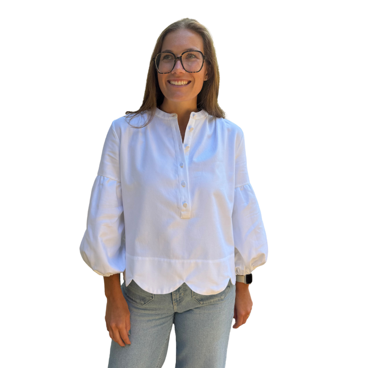 Vilagallo Arua Scallop Top