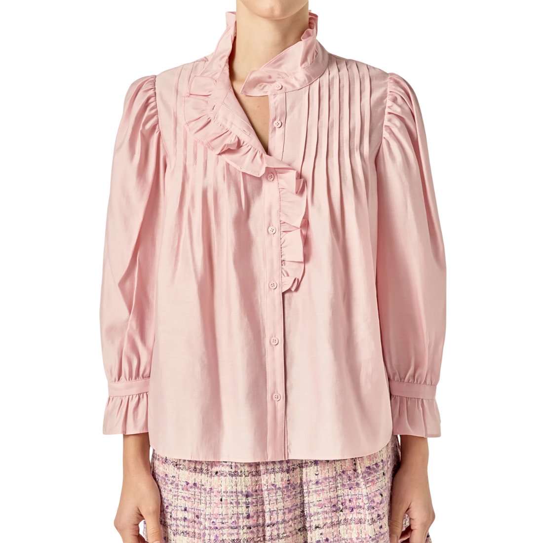 Rosy Ruffle Top