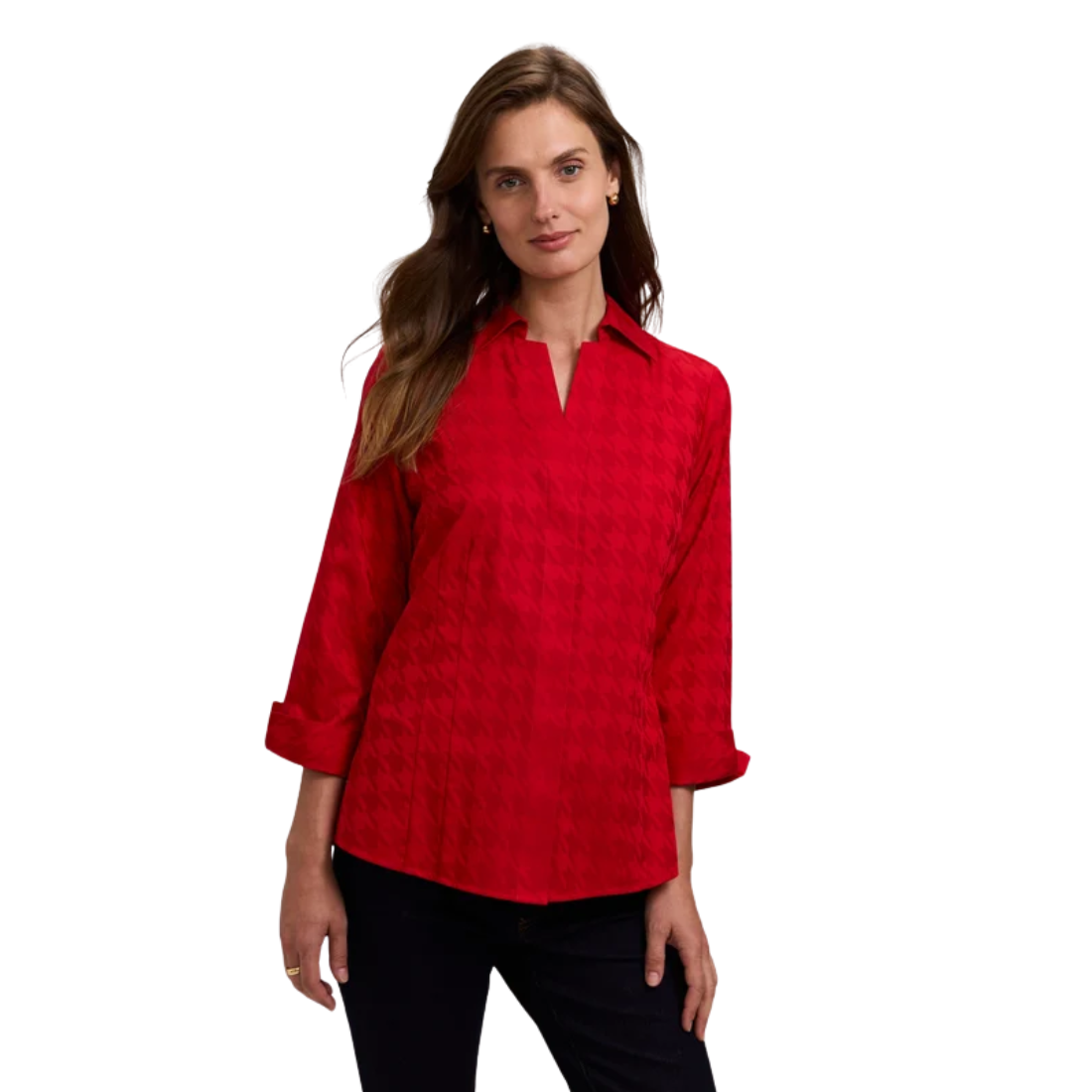 Foxcroft Taylor Jacquard Top