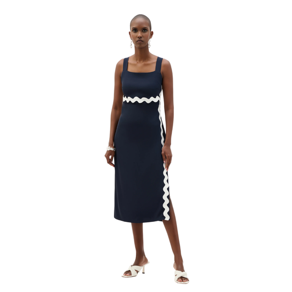 Joseph Ribkoff Woven Trim Dress