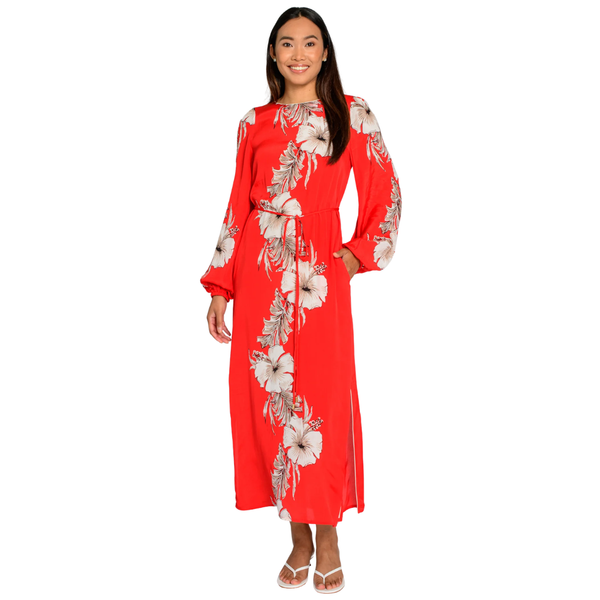 Elizabeth James Dawn Maxi Dress Tropicalia Scarlet