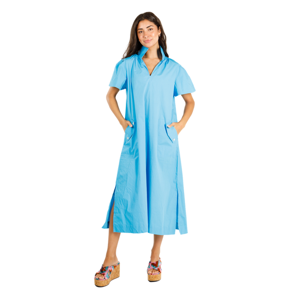 Holly Shae Gretchen Dress Swim Cap Blue