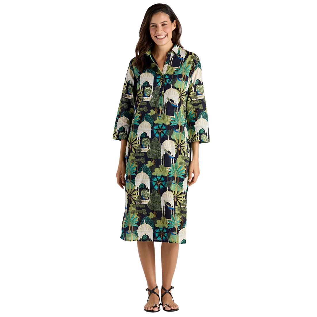 Jude Connally Kallan Dress Peacock Garden