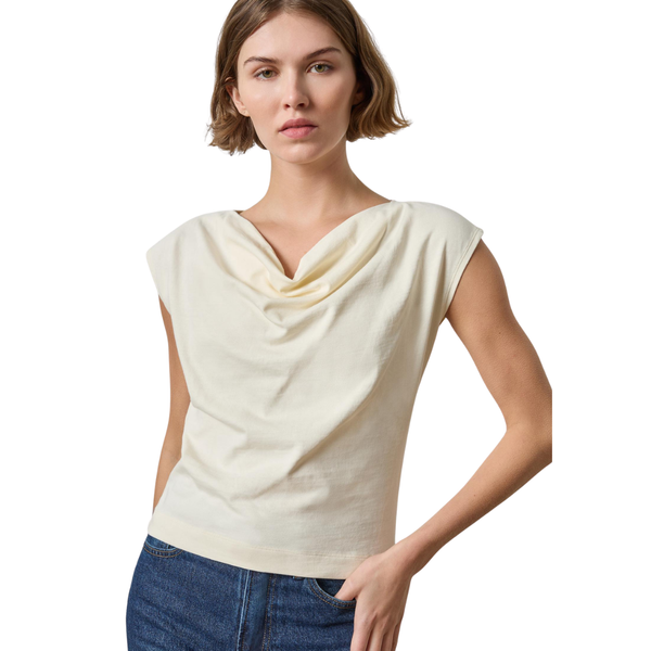 Lilla P Drape Neck Wedge Top