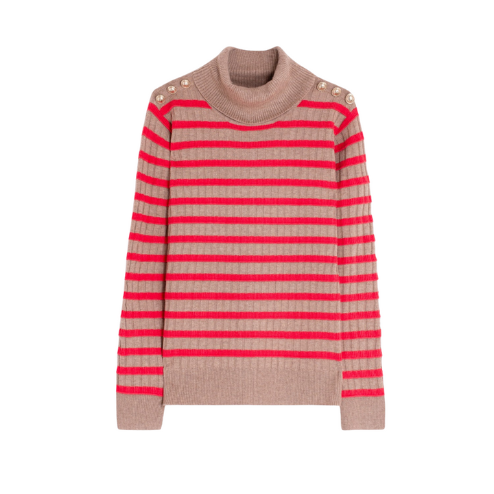 Vilagallo Turtleneck Stripe Sweater
