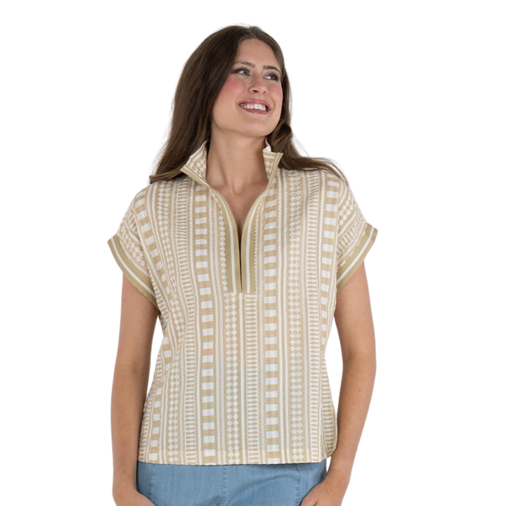 Emily McCarthy Riviera Top Piazza Stripe