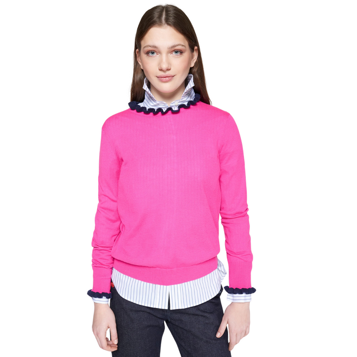 Vilagallo Pink Ruffle Sweater