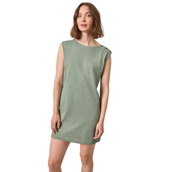 Lilla P Snap Shoulder Boatneck Dress