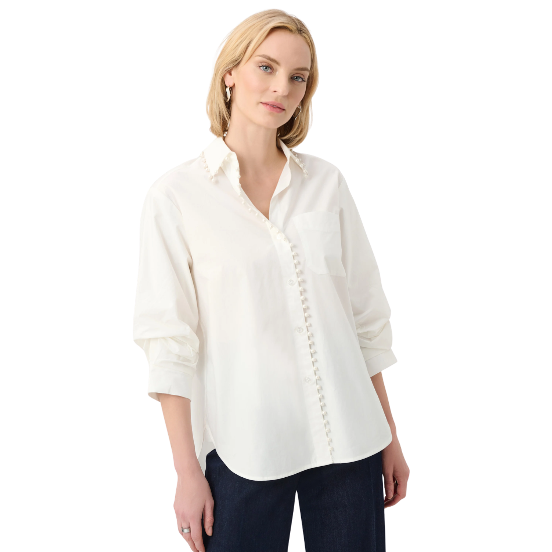 Joseph Ribkoff Pearl Trim Blouse