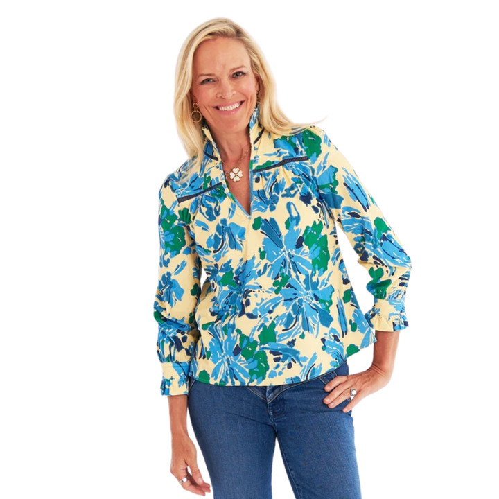 CK Bradley Aspen Blouse High Tide Blue Steel