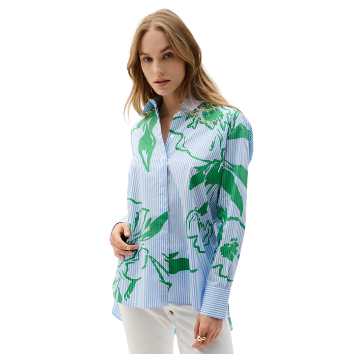 Joseph Ribkoff Stripe Floral Blouse