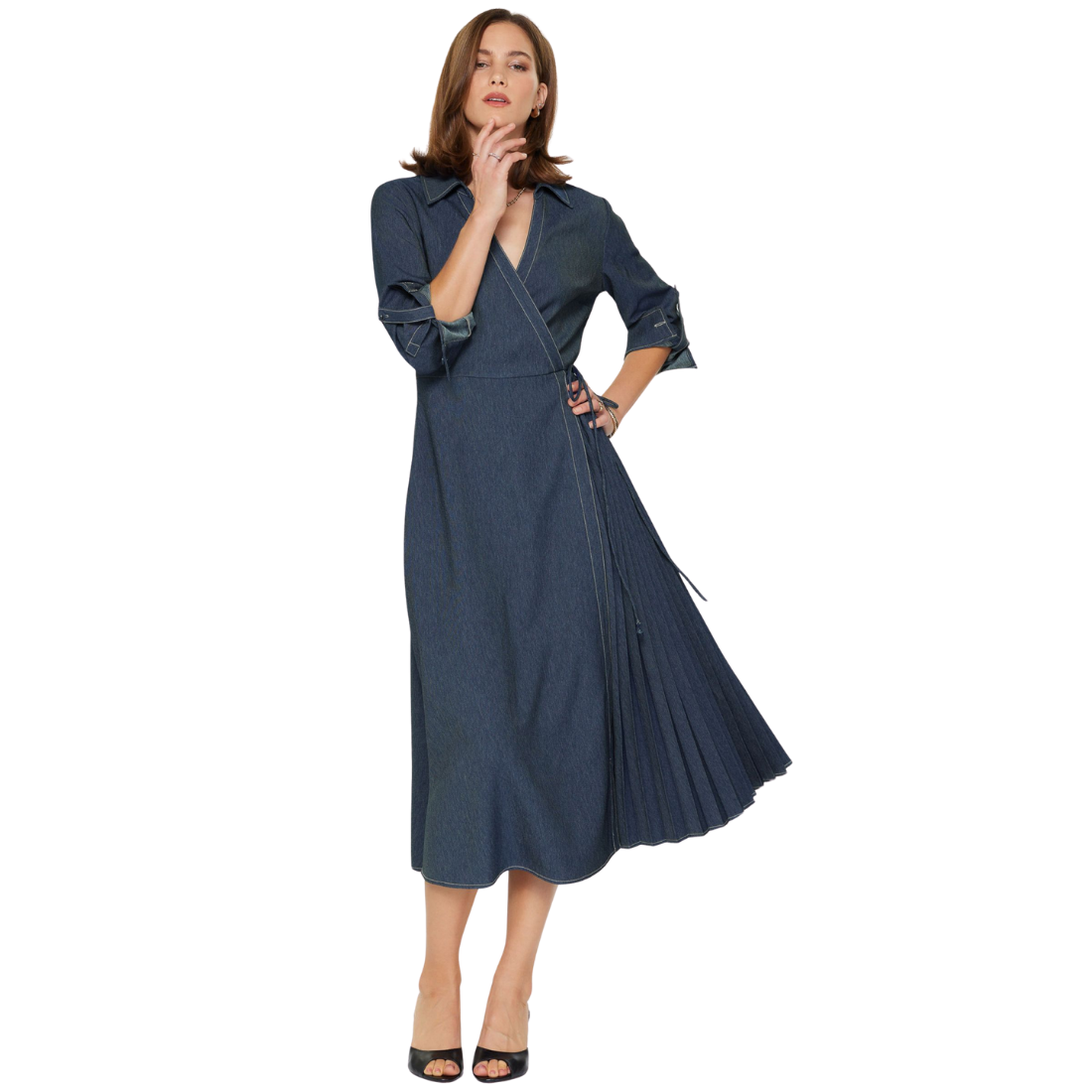 Dasher Denim Wrap Dress S