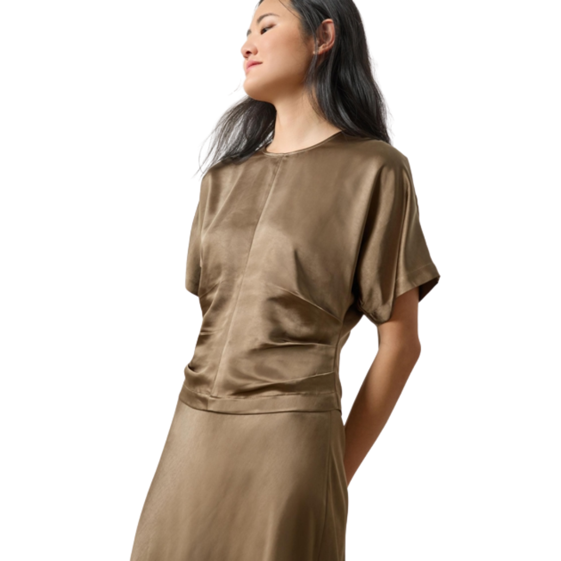 Lilla P Satin Dolman Sleeve Top