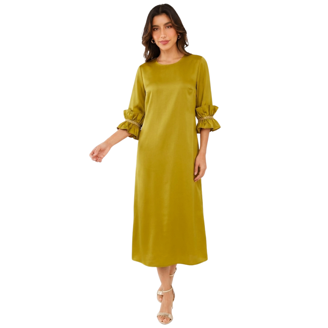 Abbey Glass Bronwyn Gown Olive