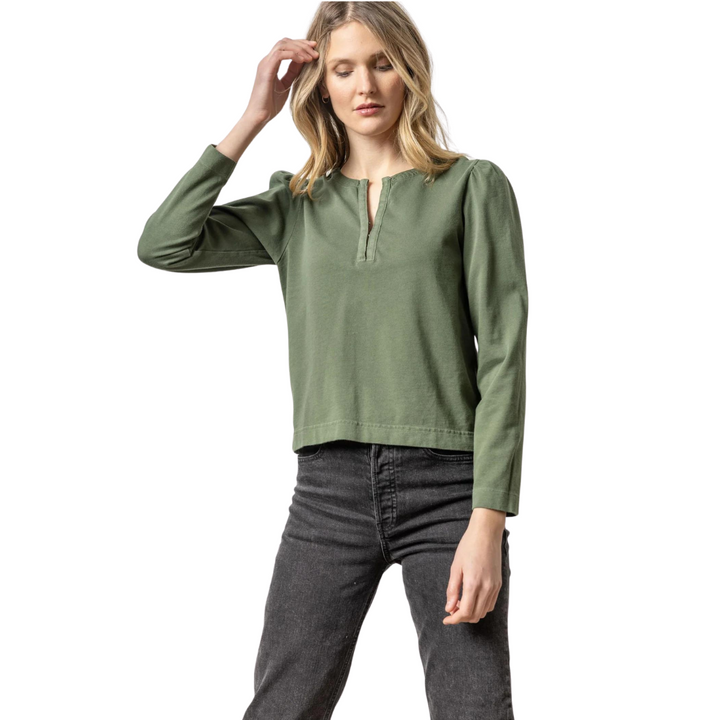 Lilla P Split Neck Hook & Eye Top