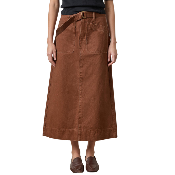 Lilla P Washed Twill Utility Skirt