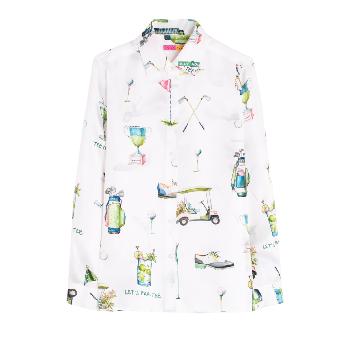 Vilagallo Par Tee Silk Top