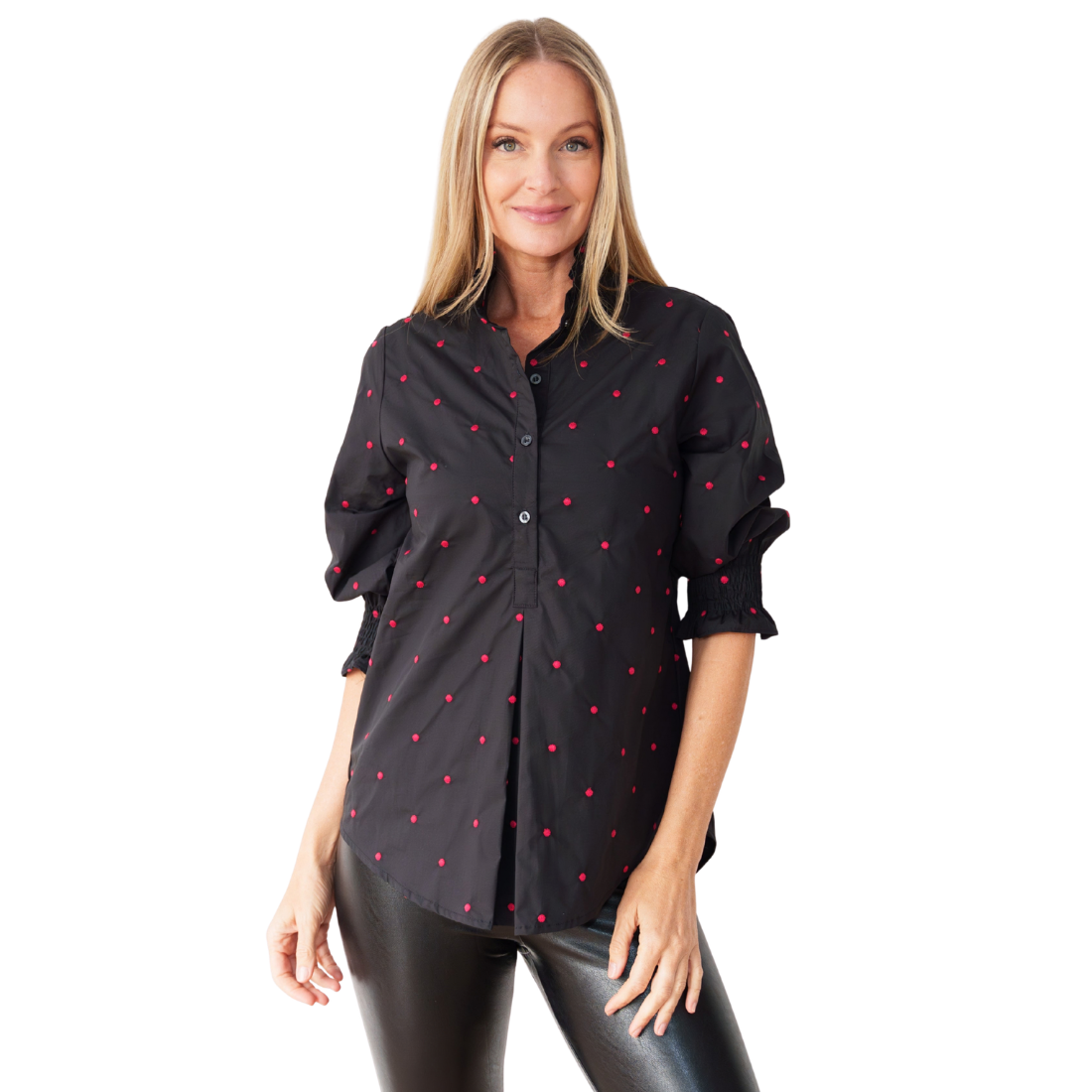 Caryn Lawn Kimberly Polkadot Top