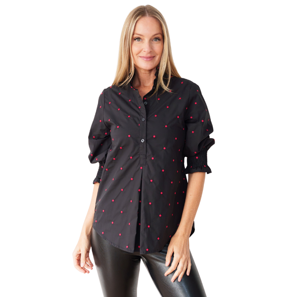 Caryn Lawn Kimberly Polkadot Top