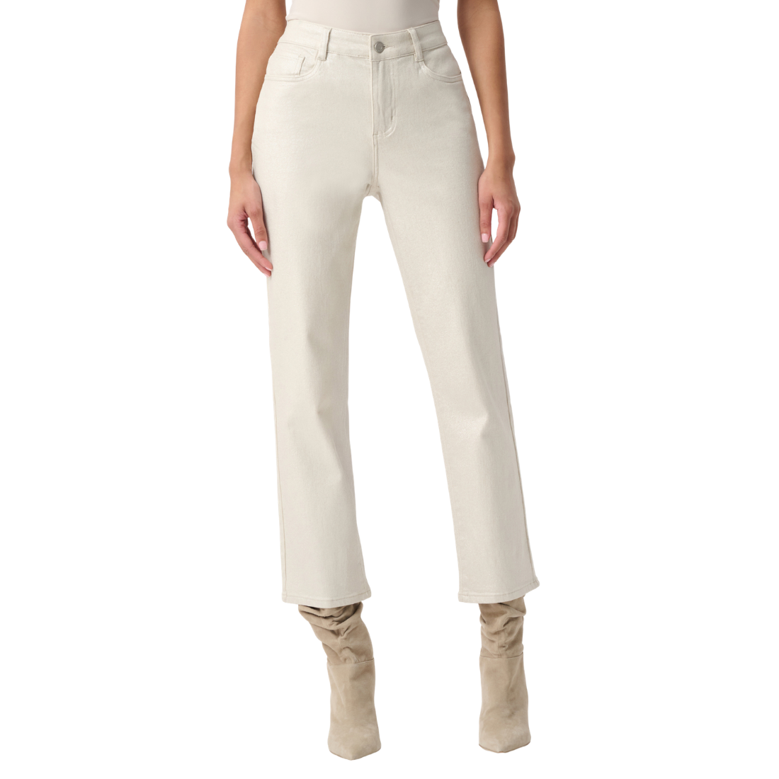 Joseph Ribkoff Straight Metallic Jeans
