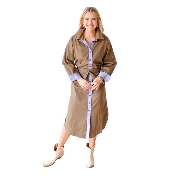 Caryn Lawn Dani Dress Forest & Lavender