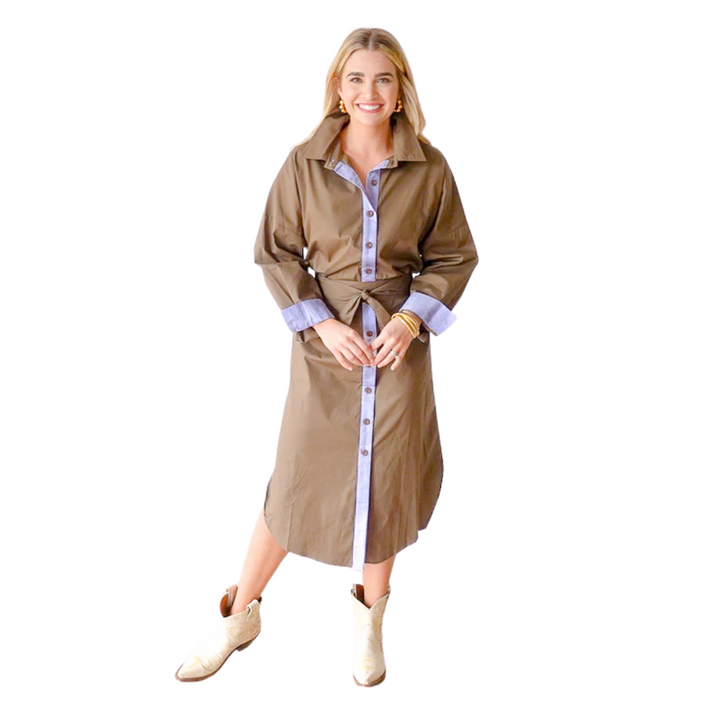 Caryn Lawn Dani Dress Forest & Lavender