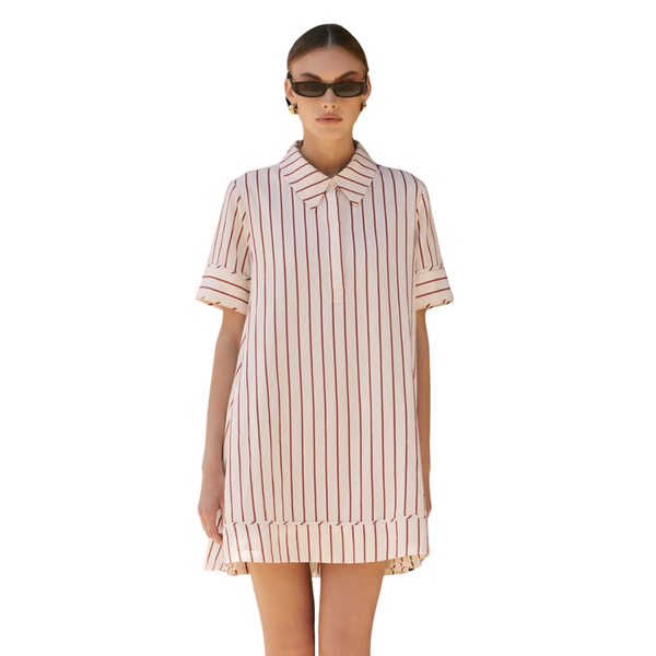 Raleigh Rust Stripe Dress