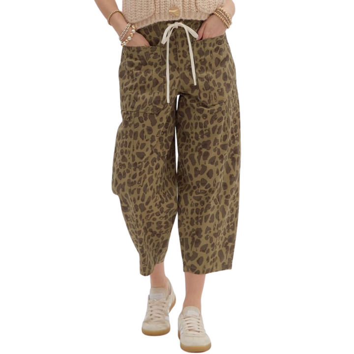Laura Leopard Barrel Pant