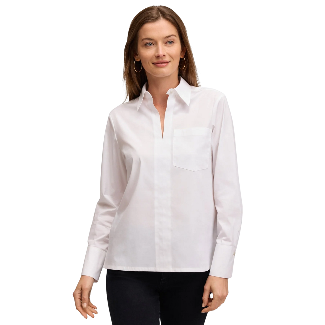 Foxcroft Bella Popover Top