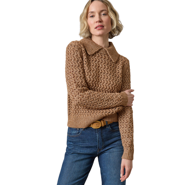 Lilla P Textured Polo Sweater