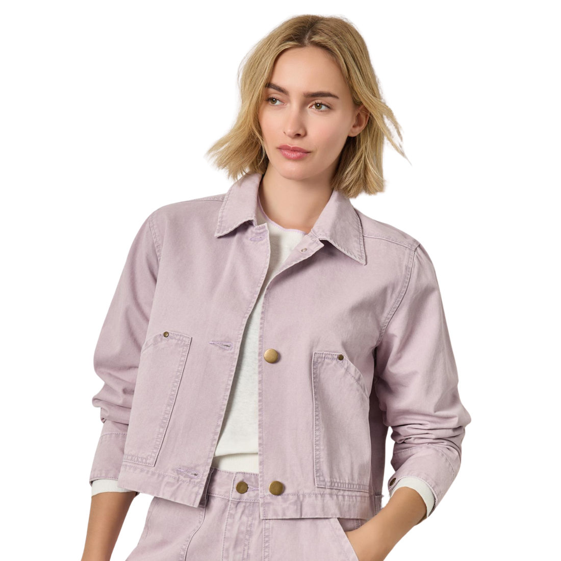 Lilla P Twill Utility Jacket Thistle
