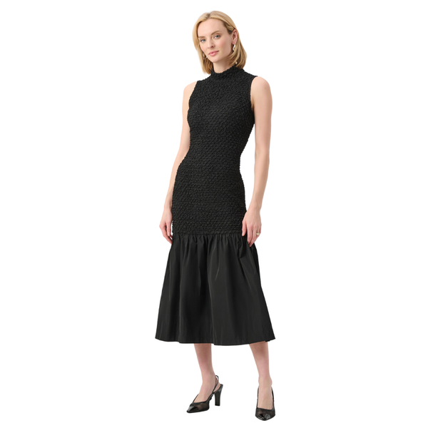 Joseph Ribkoff Textured Jacquard Flounce Dress