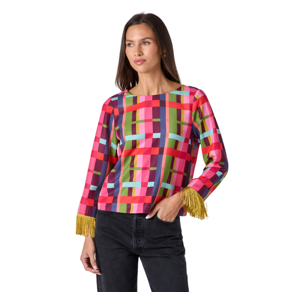 Crosby Maya Top Plaid