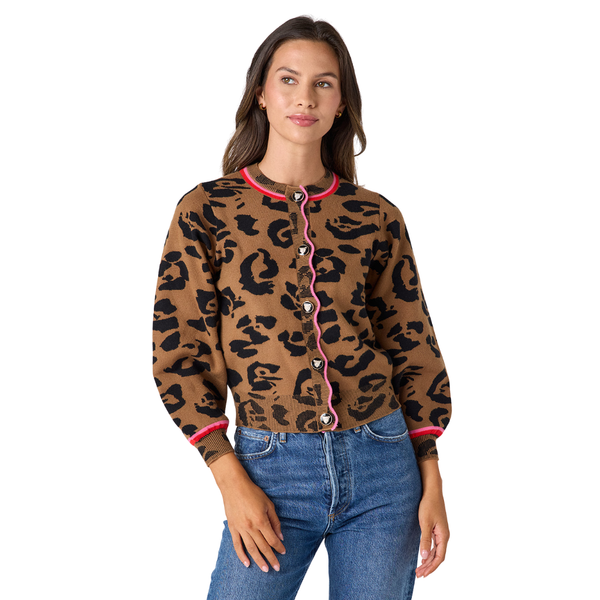 Crosby Colson Cardigan Leopard