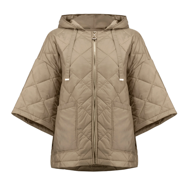 Joseph Ribkoff Woven Diamond Quilt Hooded Jacket