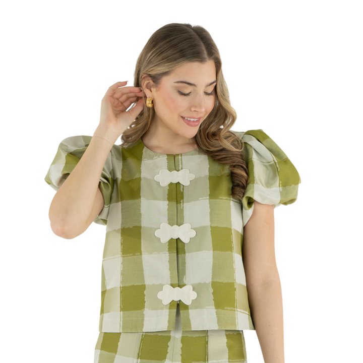 Emily McCarthy Isabella Top Gingham