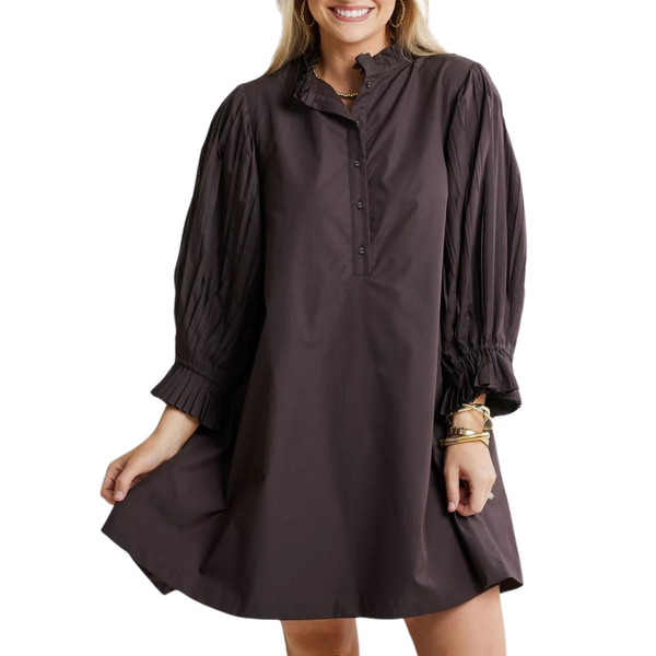 Caryn Lawn Molly Dress Chocolate