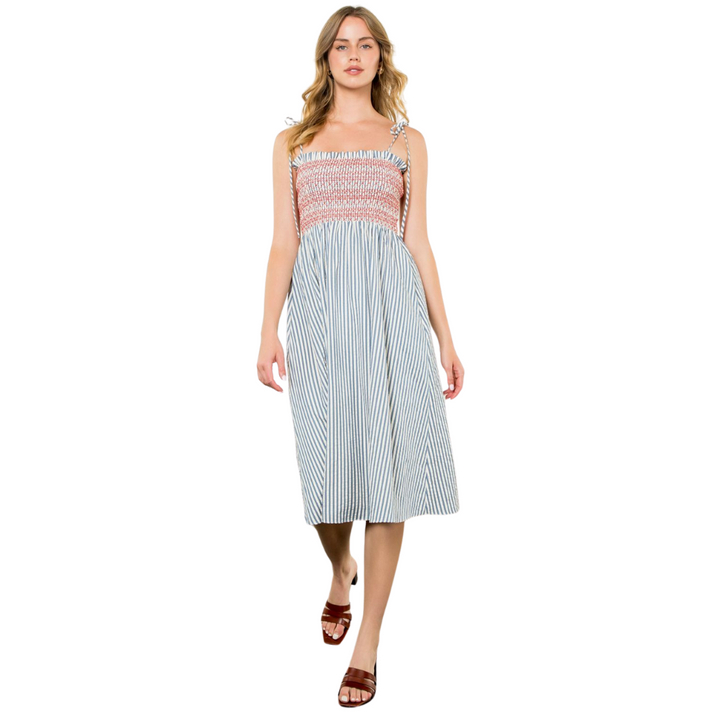 Lake Days Smocked Midi Dress