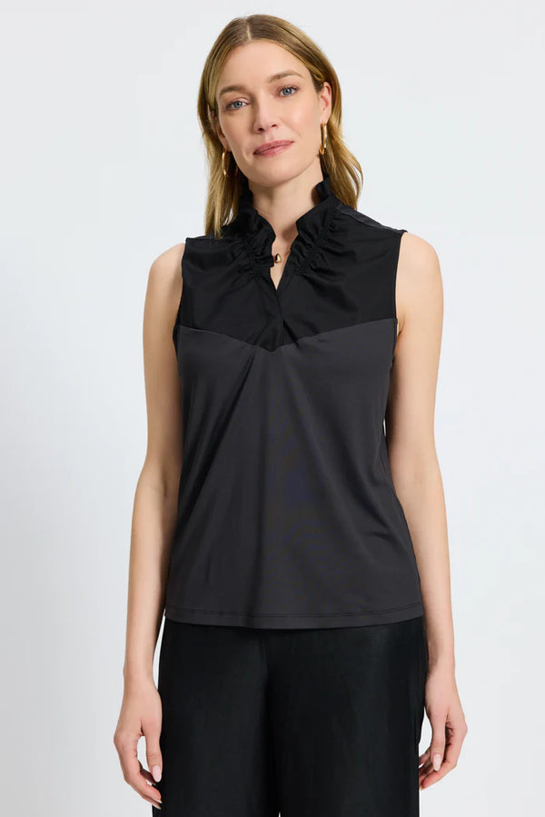 Foxcroft Tammy Ruffle Layering Tank