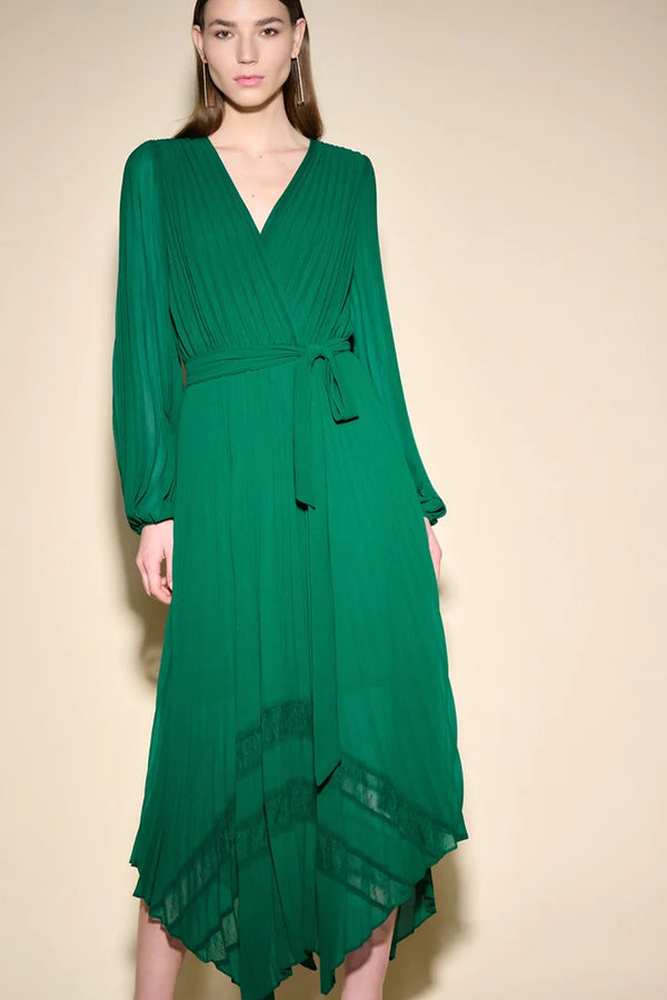 Joseph Ribkoff Emerald Chiffon Dress