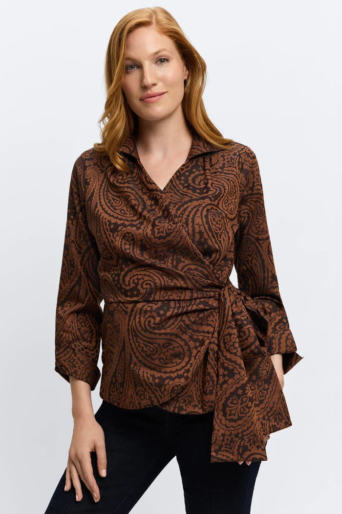 Foxcroft Salina Paisley Jacquard Shirt