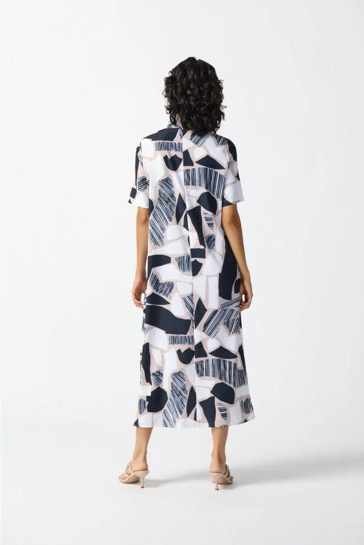 Joseph Ribkoff Vanilla/Multi Abstract Dress
