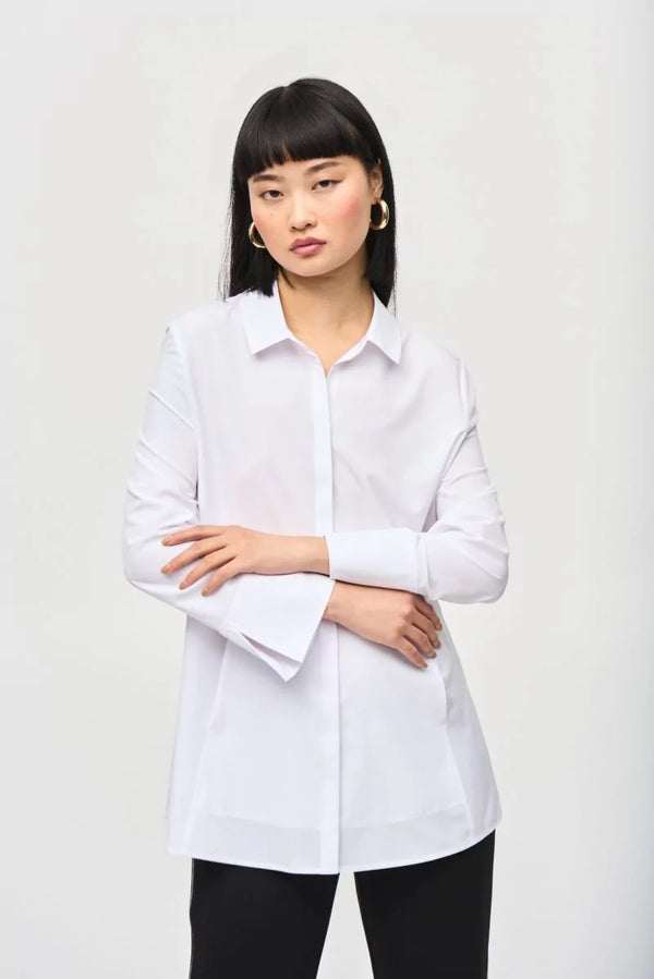 Joseph Ribkoff Blouse Optic White – Amelia's Apparel Joseph Ribkoff Blouse Optic White – Amelia's Apparel