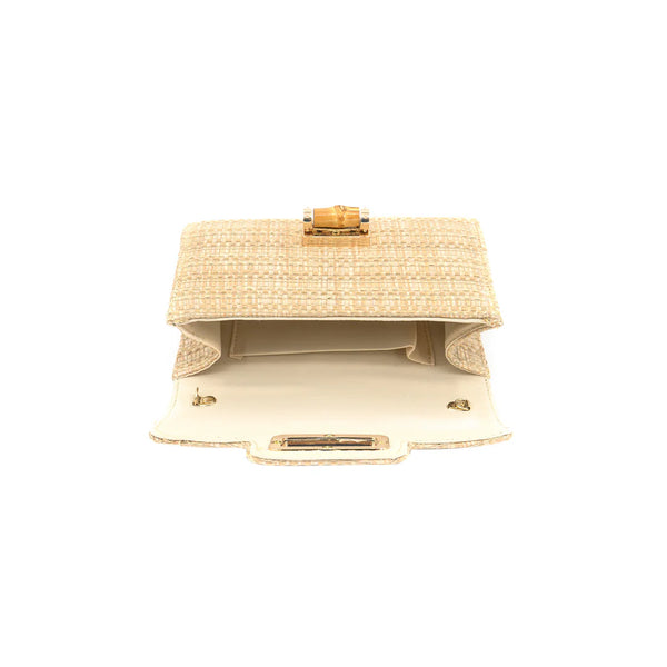 Natural Woven Straw Clutch